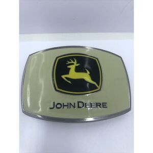 JOHN DEERE TAN CONSTRUCTION LOGO Belt Buckle, NEW Spe Cast RARE